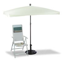 RELAXDAYS Sonnenschirm rechteckig, 200 x 120 cm, Rippen, Polyester, Neigefunktion, Gartenschirm, natur