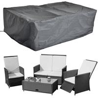 MUCOLA Schutzhülle Abdeckplane Abdeckung Rattan Gartensitzgruppe Wetterschutz 192x82CM