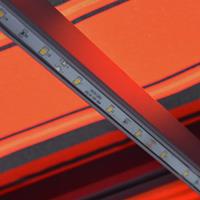 VIDAXL Einziehbare Markise Mit Windsensor & Led 300x250cm Orange Braun