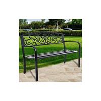 costway Tuinbank Parkbank Tuinmeubelen Bank Gietijzer 127 x 60 x 85 cm