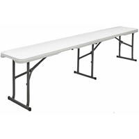 Amanka Kunststoff Bierbank - Klappbar 182x27x43 - Sitzbank - Gartenbank Camping Bank