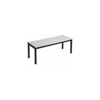 Wolf Garderobenbank ohne Lehne - PVC-Leisten, grau - Länge 1000 mm Bank Bank aus - 