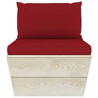 vidaXL Loungesofa Garten-Paletten-Mittelsofa mit Kissen Imprägniertes Fichtenholz, 1 Teile