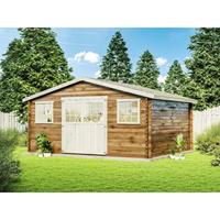 GartenTiger Gartenhaus aus Holz Floridan 28mm , ohne Imprägnierung , ohne Farbbehandlung