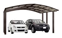 Ximax Aluminium Design-Carport Portoforte Typ 80 Tandem-Ausführung 9826x2704 mm Mattbraun - 