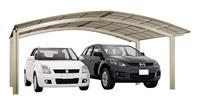 Ximax Aluminium Design-Carport Portoforte Typ 80 M-Ausführung 4954x5423 mm Edelstahl-Look - 