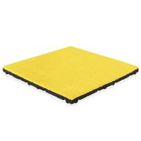 Ivol Rubber tegel met EPDM toplaag - 50 x 50 cm - 45 mm - Geel (RAL 1012)