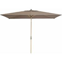 Doppler Sonnenschirm 'Alu Wood' 200 x 300 cm, greige, Bezug aus 100% Polyester, Gestell aus Aluminium, 6,6 kg - 
