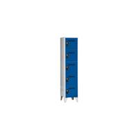 Wolf Lockerkast, vakhoogte 320 mm, h x b x d = 1850 x 400 x 500 mm, vakbreedte 400 mm, frame- / deurkleur lichtgrijs / gentiaanblauw