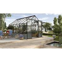 Vitavia Gewächshaus 'Cassandra 9900' inkl. Sockelmauer aluminium eloxiert Sockelfarbe: Siola Anthrazit, 3 mm ESG - 