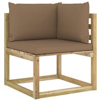 bonnevie Garten-Ecksofa mit Kissen in Grün Imprägniertes Kiefernholz vidaXL910442