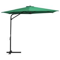 vidaXL Tuinparasol met stalen paal 300 cm groen - vidaXL