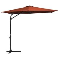 vidaXL Tuinparasol met stalen paal 300 cm terracotta - vidaXL