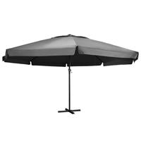 vidaXL Parasol met aluminium paal 600 cm antraciet