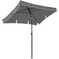 SONGMICS Opvouwbare parasol voor balkon, Grijs / 200 X 125 cm