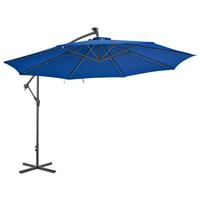 vidaXL Zweefparasol met aluminium paal 350 cm blauw