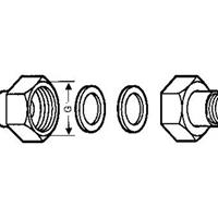 Wilo pompkoppeling messing 1/2" bui.dr.x15mmx1"bi set= 2st, prijs= per set, tbv tapwaterpompen