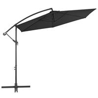 vidaXL Zweefparasol met aluminium paal 300 cm zwart