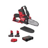 Milwaukee M12FHS-602X Akku Kettensäge 12V inkl. 2x M12B6 Li-Ion Akku 6,0Ah und 1x C12C