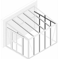 Vitavia Nachrüstsatz, Stabilitätsverstärkung für Gewächshäuser 'Helena 7000' und 'Athena 7000' aluminium eloxiert - 
