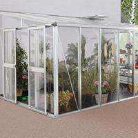 Vitavia Anlehn-Gewächshaus 'Helena 10200' aluminium 3 mm ESG, 10 mm HKP - 