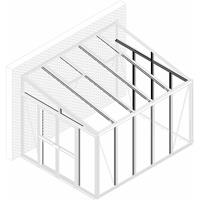 Vitavia Nachrüstsatz, Stabilitätsverstärkung für Gewächshäuser Helena 10200 und Athena 10200 aluminium eloxiert