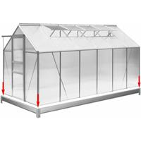 DEUBA Stahl Fundament Gewächshaus verzinkt Größen Auswahl Treibhaus Tomatenhaus Bodenrahmen  M4: 380x190cm