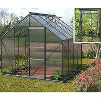 Vitavia Gewächshaus 'Meridian 1 6700' anthrazit 6,7 m² 6 mm HKP - 