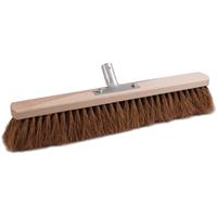 SOREX IMPORT-EXPORT Besen Kokos L.600mm Flachholz mit Metallstielhalter