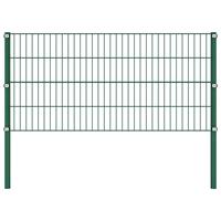 vidaXL Schuttingpaneel met palen 8,5x0,8 m ijzer groen