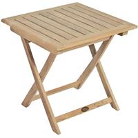 HARMS Beistell Tisch TEAK Höhe 50 cm Garten Veranda Terrasse Quadratisch Braun Hof