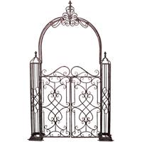 HARMS Garten Veranda Metall Rosenbogen Tor Rankhilfe Pforte Antik Optik schwarz