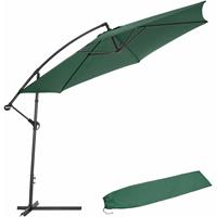 Tectake Zweefparasol - Uv Bescherming - Ø350 Cm - Groen