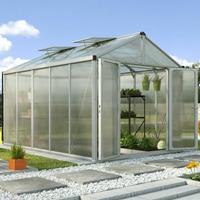 Vitavia Broeikas Zeus Comfort Maat 8100 Zwart Gepoedercoat Aluminium Polycarbonaat Beglazing 10mm