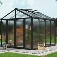 Vitavia Broeikas Zeus Comfort Maat 8100 Zwart Gepoedercoat Aluminium Polycarbonaat Beglazing 16mm