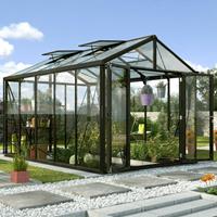 Vitavia Broeikas Zeus Comfort Maat 10000 Zwart Gepoedercoat Aluminium Gehard Veiligheidsglas + Polycarbonaat 10mm