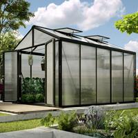 Vitavia Broeikas Zeus Comfort Maat 10000 Zwart Gepoedercoat Aluminium Polycarbonaat Beglazing 16mm