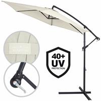 Kingsleeve Zweefparasol Cr&egrave;me Alu &Oslash;300cm UV-bescherming 50+