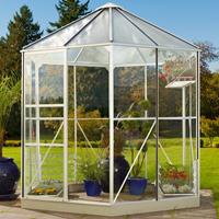 Vitavia Gewächshaus-Pavillon 'Hera 4500' inkl. Stahlfundament weiß 3 mm ESG, 6 mm HKP - 