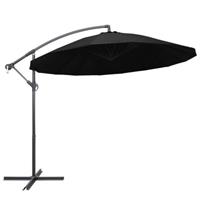 vidaXL Zweefparasol met aluminium paal 3 m zwart - vidaXL