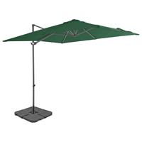vidaXL Parasol met draagbare voet groen