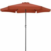 KINGSLEEVE Sonnenschirm Ø330cm wasserabweisend Gartenschirm Marktschirm Kurbelschirm Marktschirm Aluminium terracotta