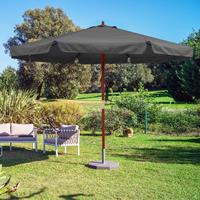 Kingsleeve Parasol Antraciet Hout Ø330cm UV-bescherming 50+