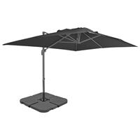 vidaXL Parasol met draagbare voet antraciet