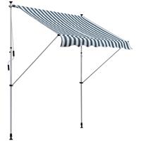 Outsunny knikarm zonwering, vouwluifel met handslinger, UV-bescherming, waterdicht, 2 x 1,5 m, groen | Aosom.nl