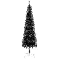 VIDAXL Schlanker Weihnachtsbaum Schwarz 120 cm