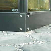 Vitavia Stahlfundament '6200' für Gewächshäuser 'Venus', 'Comet', 'Planet' anthrazit 6200 / 317 x 192 x 12,5 cm - 