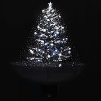 VIDAXL Schneiender Weihnachtsbaum mit Schirmfuß Schwarz 75 cm PVC