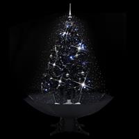 vidaXL Kerstboom sneeuwend met paraplubasis 140 cm PVC zwart