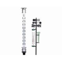 TFA Dostmann Jumbo-Gartenthermometer aus Metall Höhe 115 cm, Kopf und Fuss